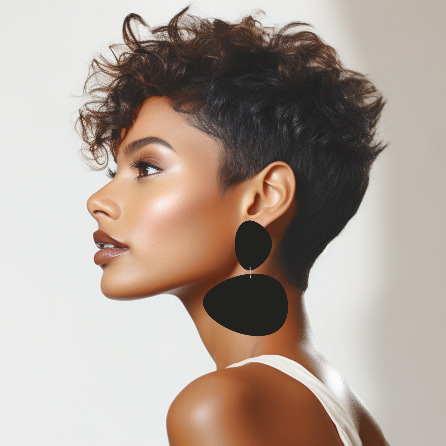 Pebbles Earrings/ Black