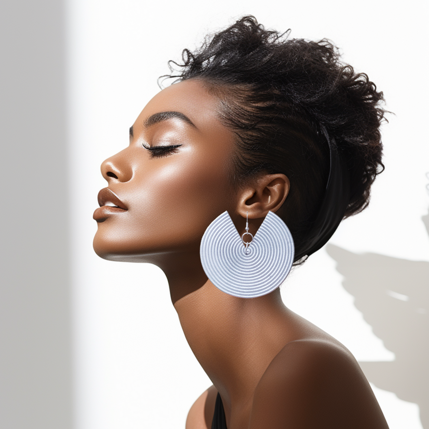 Fashion jewelry, Hoop earrings, Spiral swirl earrings, Circle earrings, African earrings, Statement earrings, Tribal earrings, Boho earrings, Chunky earrings, Oversized earrings, Dangle earrings, Polymer clay jewelry, Handmade jewelry