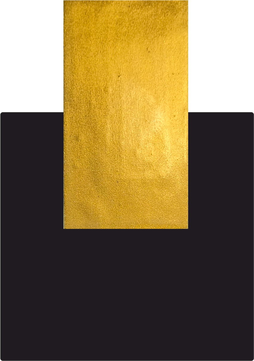 Gold Square Earrings/ Gold+Black