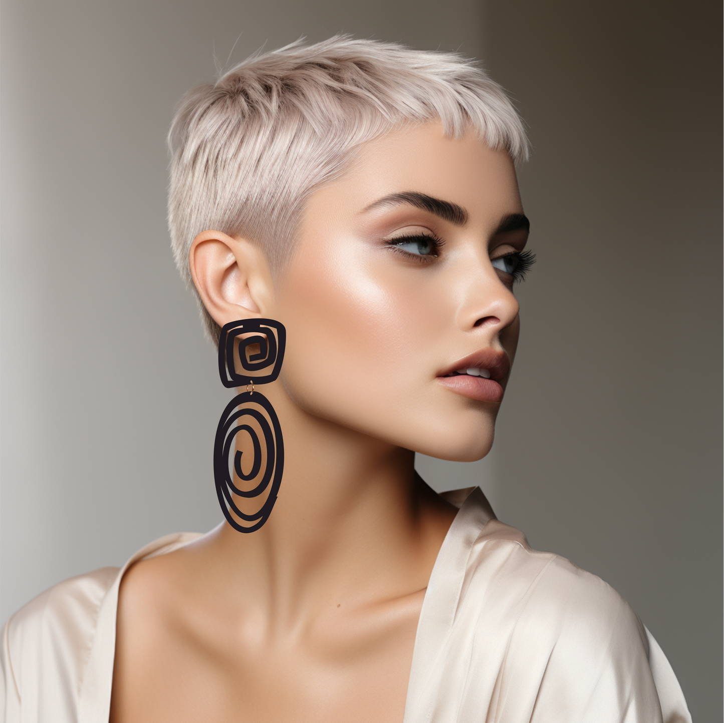 Fashion jewelry, Hoop earrings, Spiral swirl earrings, Circle earrings, African earrings, Statement earrings, Tribal earrings, Boho earrings, Chunky earrings, Oversized earrings, Dangle earrings, Polymer clay jewelry, Handmade jewelry