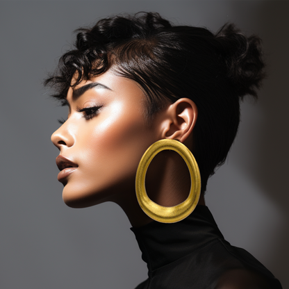 Chunky  Hoop Earrings / Gold