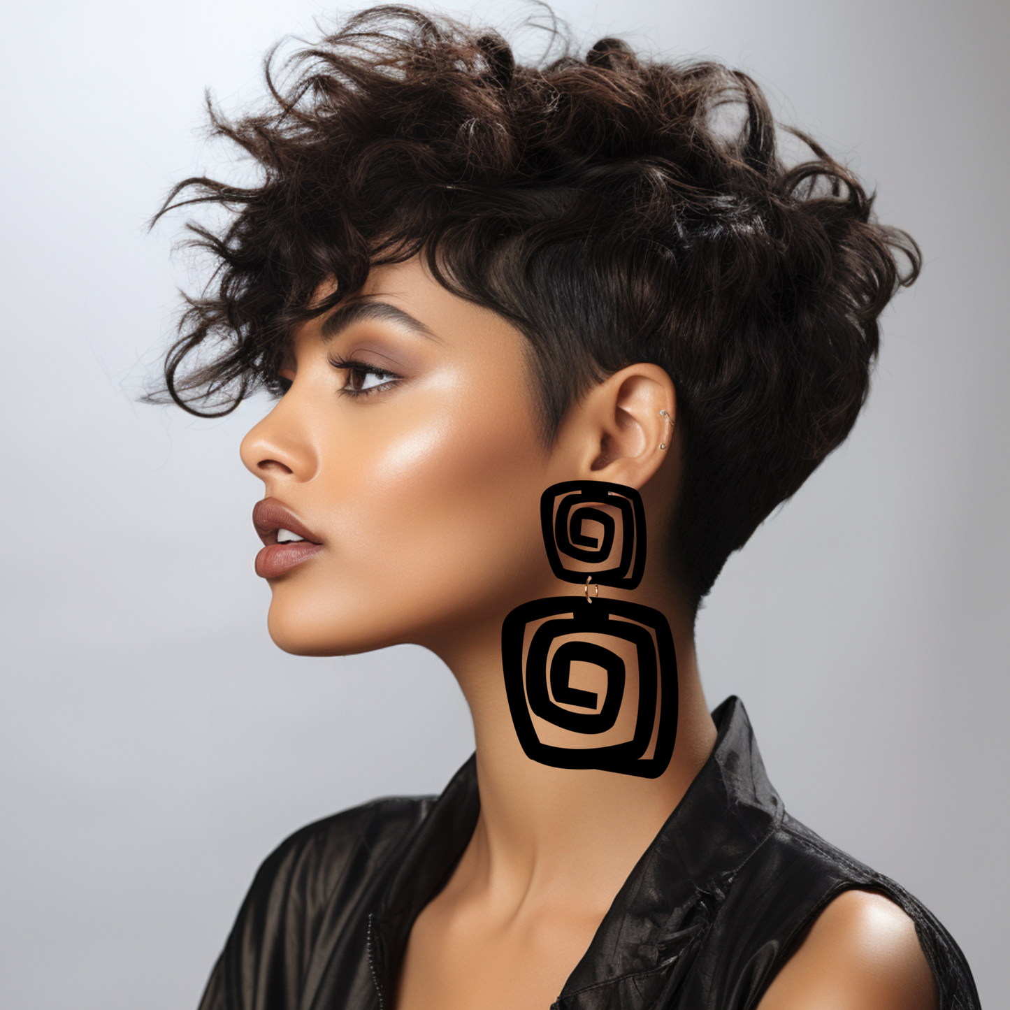 Fashion jewelry, Hoop earrings, Spiral swirl earrings, Circle earrings, African earrings, Statement earrings, Tribal earrings, Boho earrings, Chunky earrings, Oversized earrings, Dangle earrings, Polymer clay jewelry, Handmade jewelry
