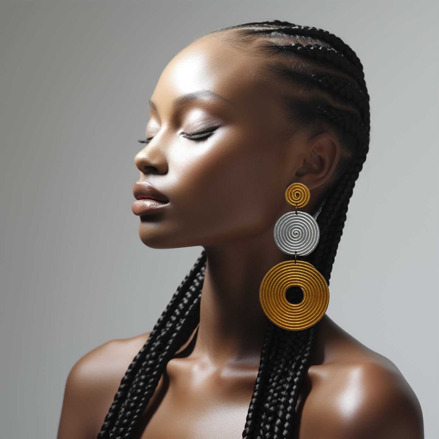 Fashion jewelry, Hoop earrings, Spiral swirl earrings, Circle earrings, African earrings, Statement earrings, Tribal earrings, Boho earrings, Chunky earrings, Oversized earrings, Dangle earrings, Polymer clay jewelry, Handmade jewelry
