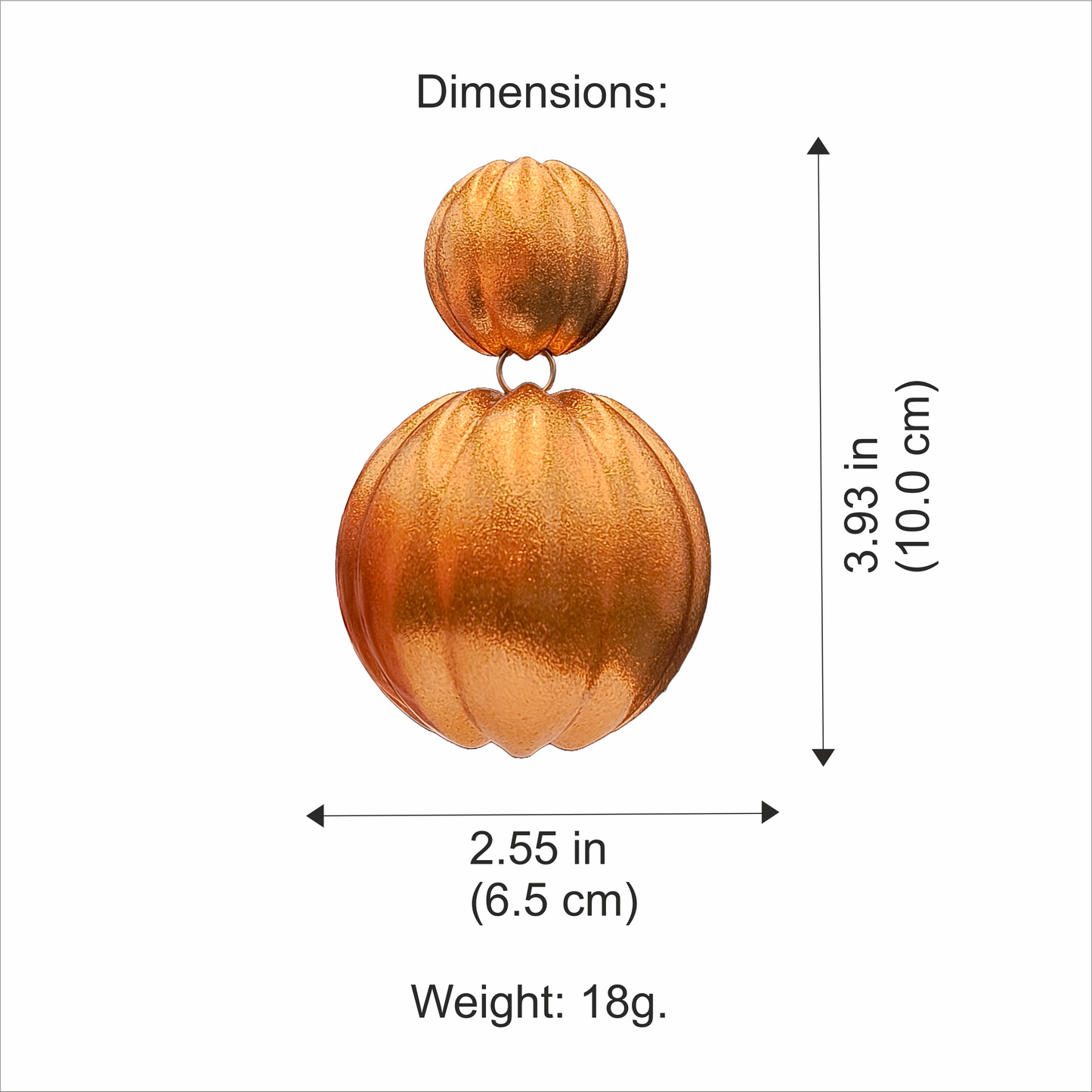 Pumpkin Earrings / Copper