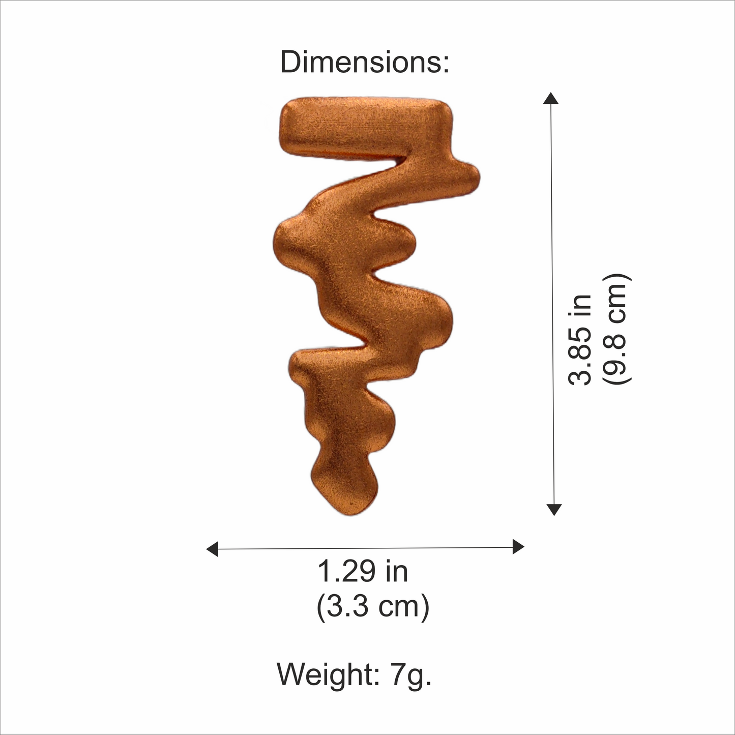 Zigzag Rhapsody Earrings / Copper