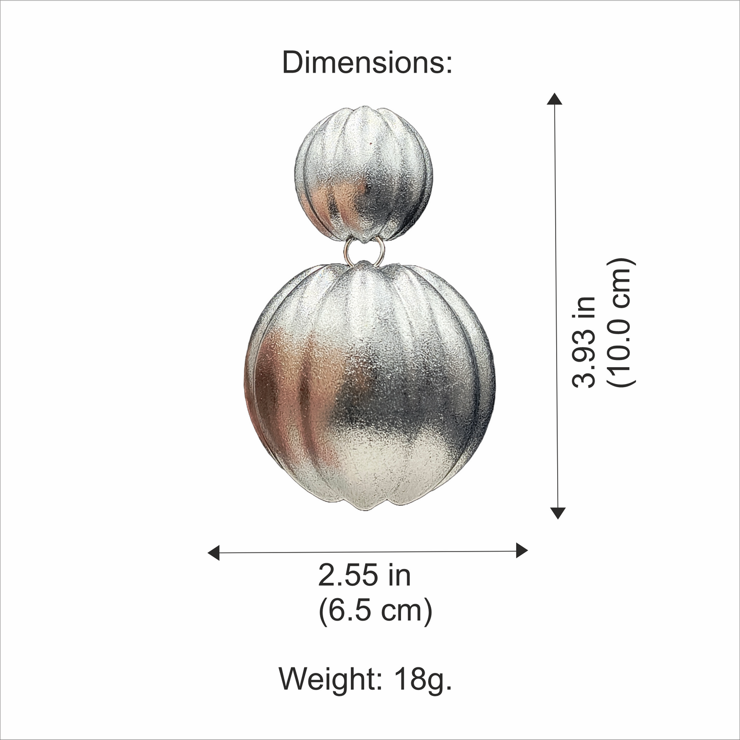 Pumpkin Earrings / Silver