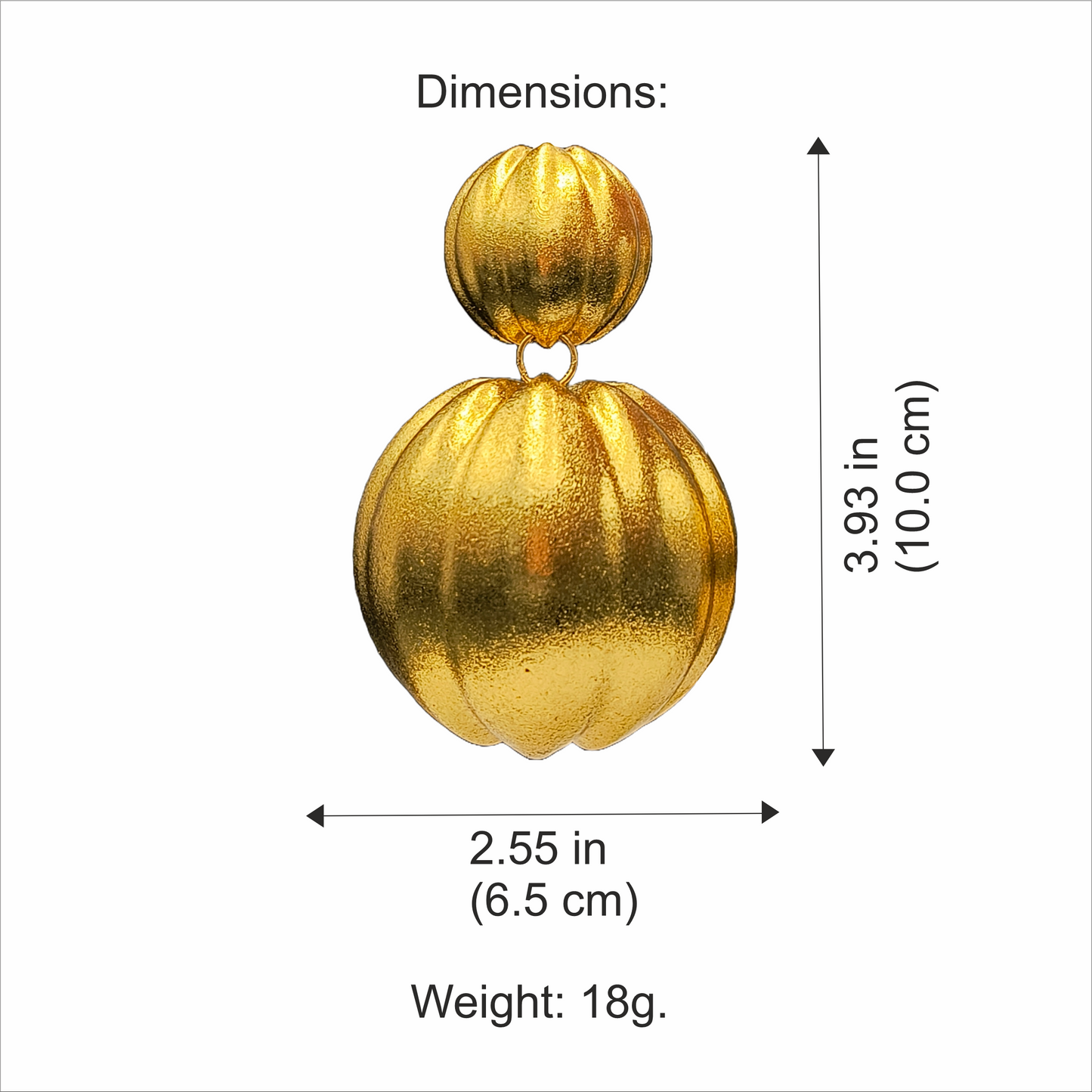 Pumpkin Earrings / Gold