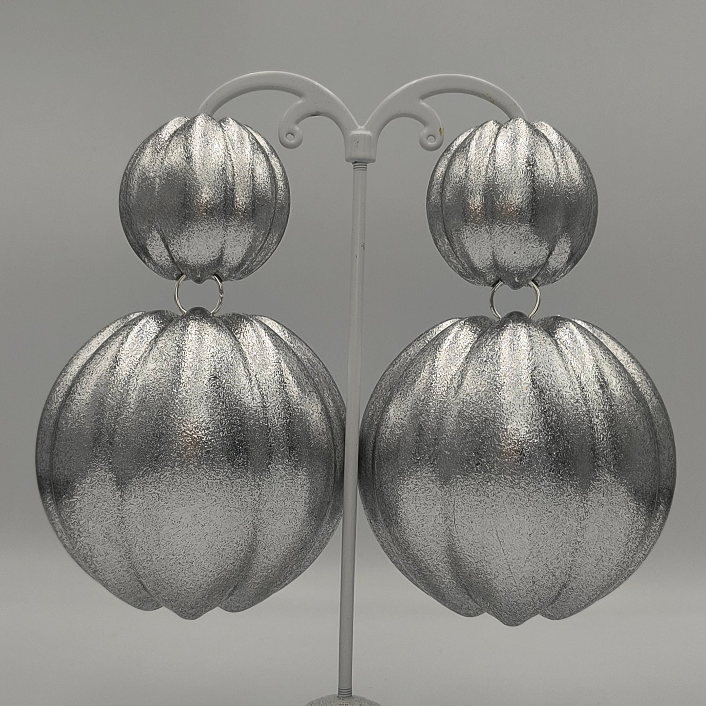 Pumpkin Earrings / Silver