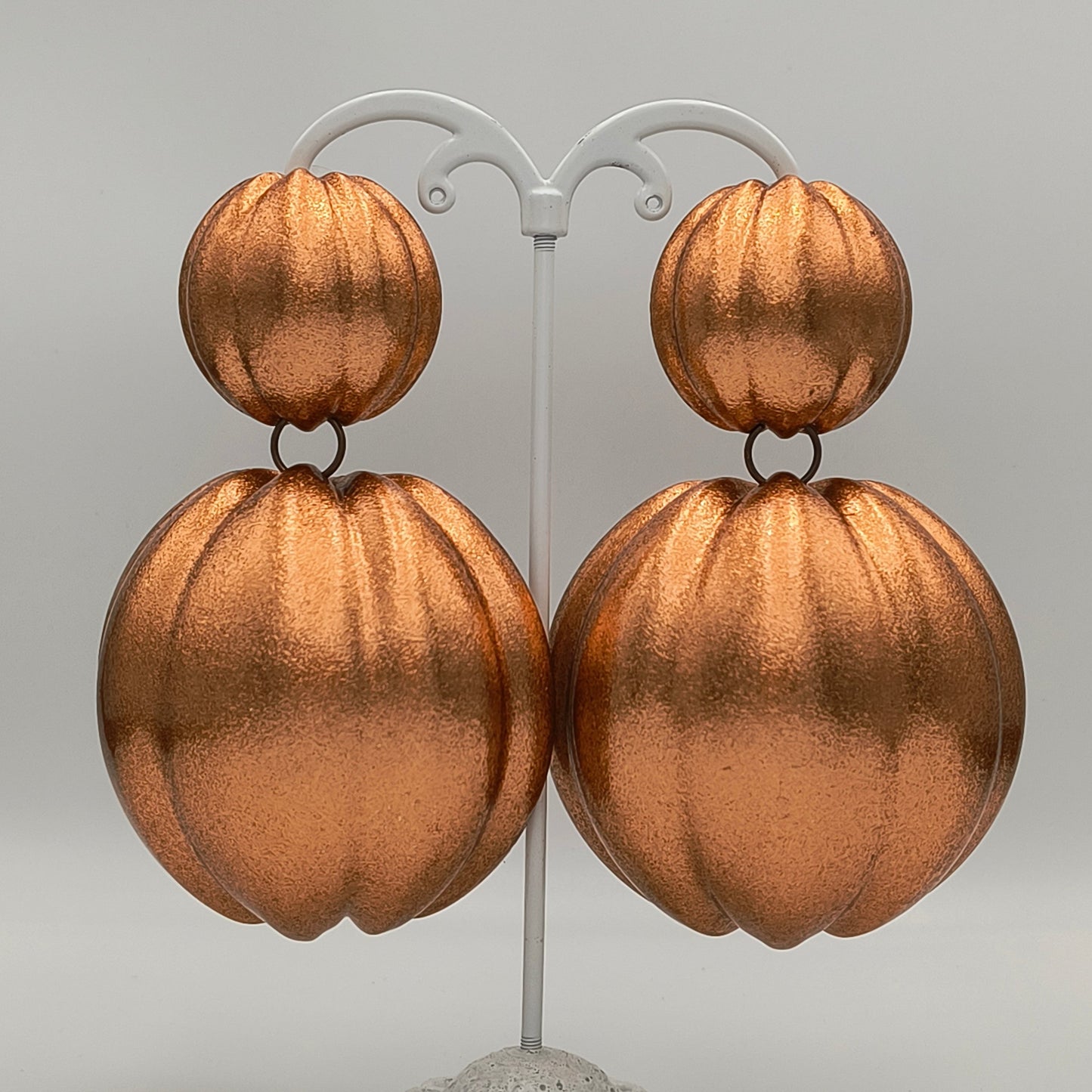Pumpkin Earrings / Copper