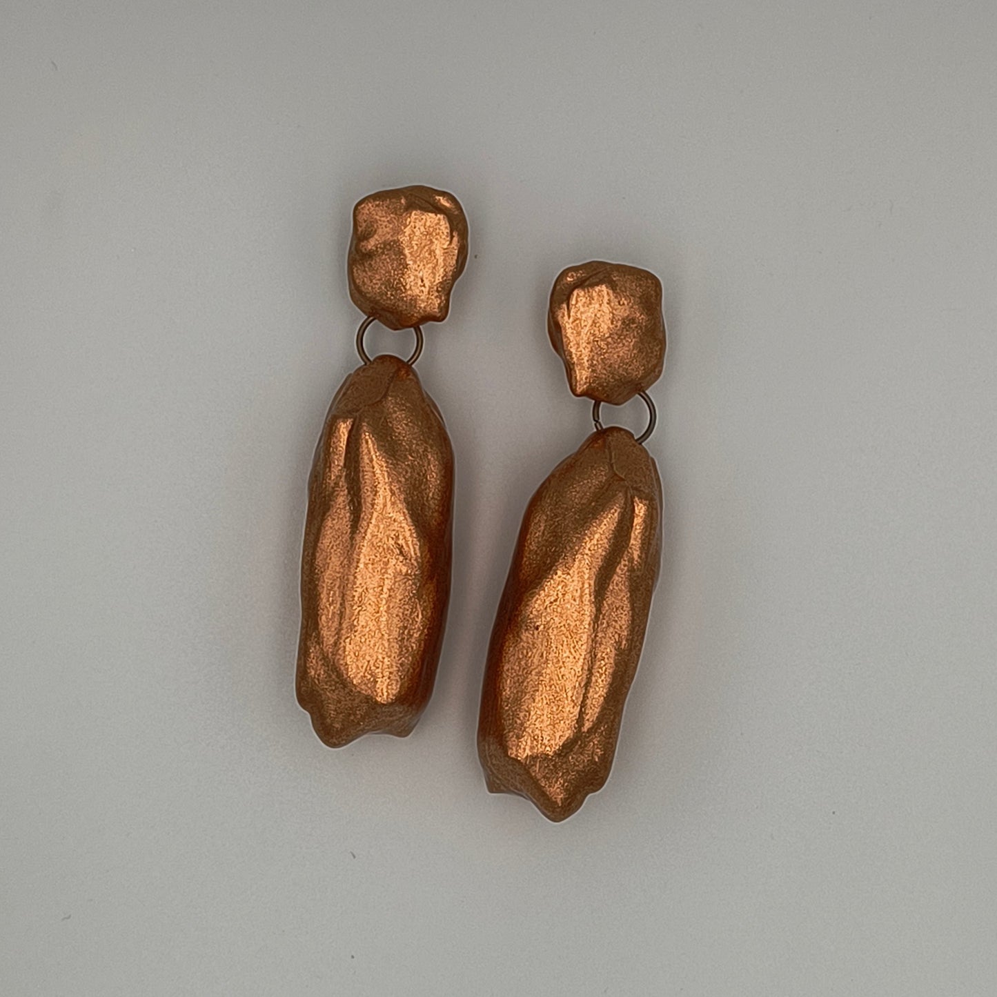 Nugget earrings / Copper