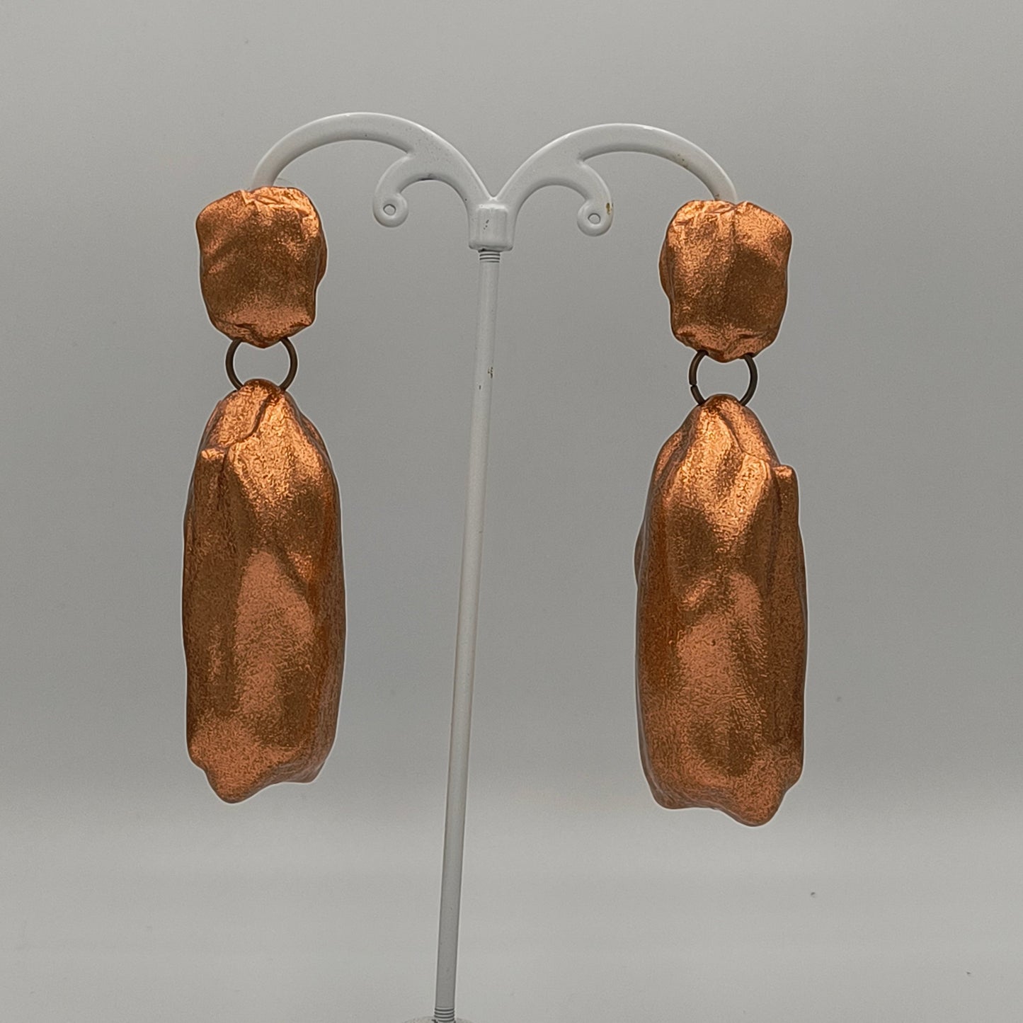 Nugget earrings / Copper