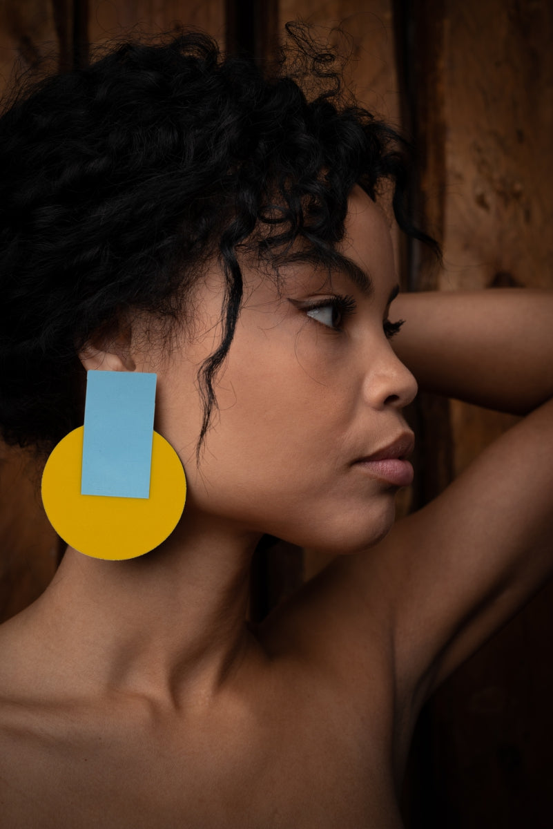 Ukraine flag colours Earrings/ Blue+Yellow