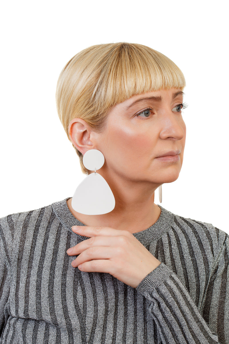 Bells Earrings / White