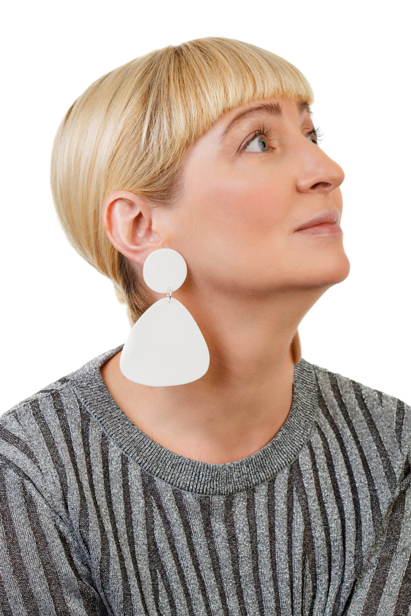 Bells Earrings / White