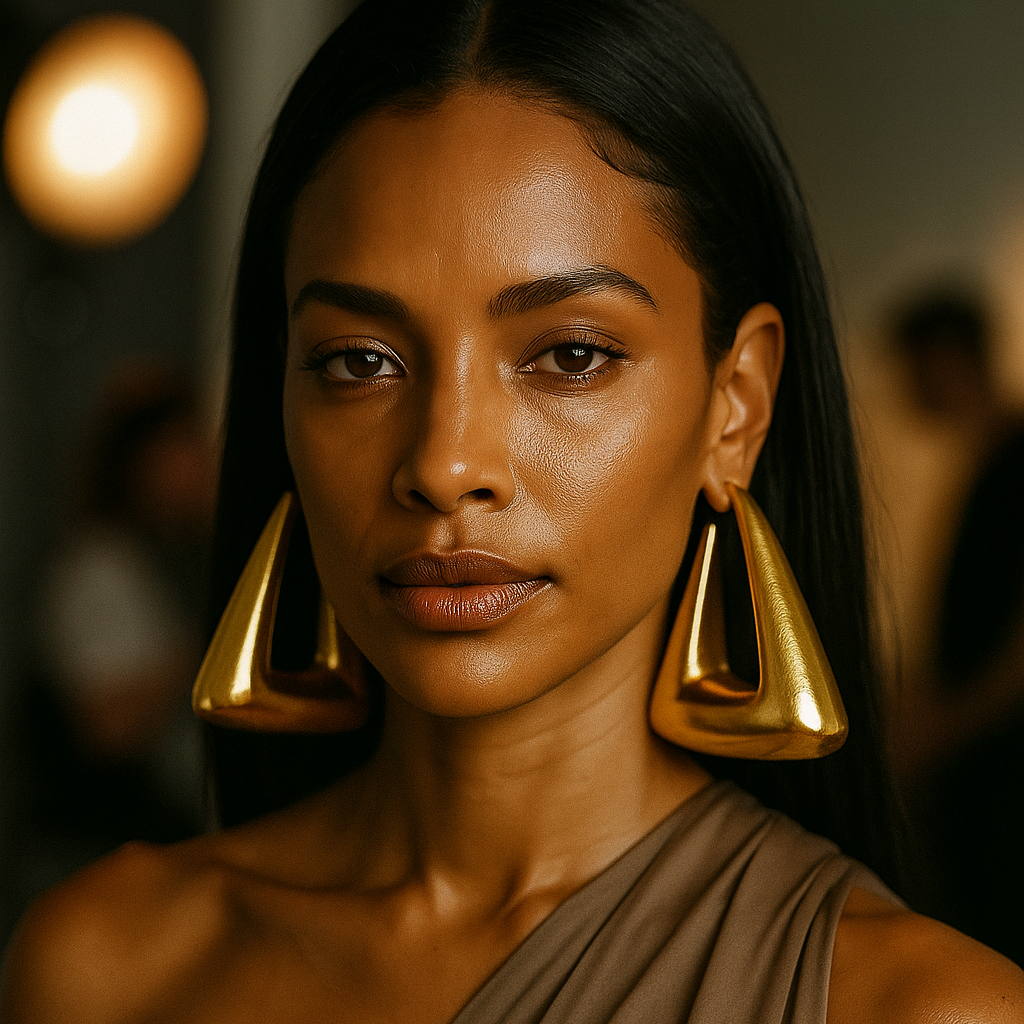 Pyramid Hoops / Gold