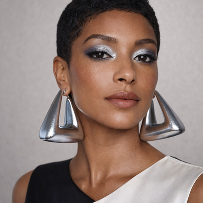 Pyramid Hoops / Silver