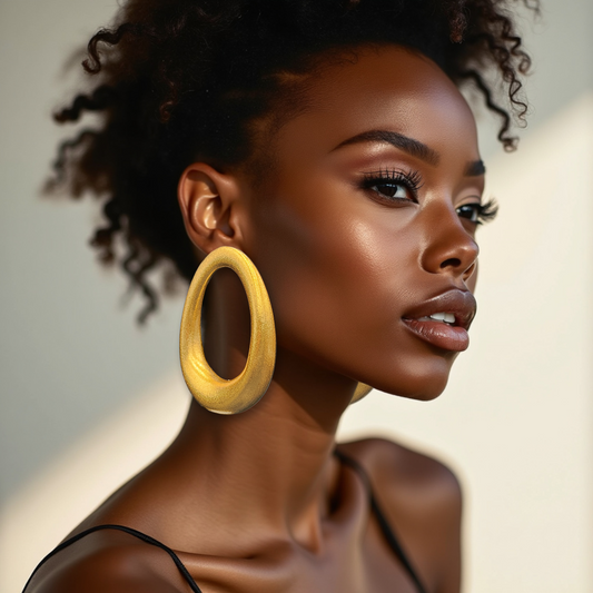 Chunky  Hoop Earrings / Gold