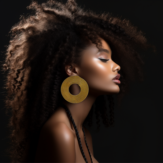 Spiral Hoop Earrings/ Gold