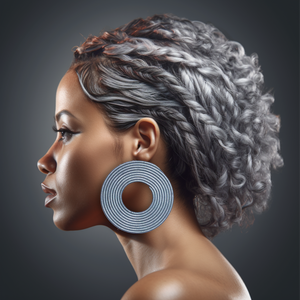 Spiral Hoop Earrings/ Silver