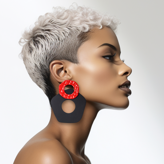 Fashion jewelry, Hoop earrings, Spiral swirl earrings, Circle earrings, African earrings, Statement earrings, Tribal earrings, Boho earrings, Chunky earrings, Oversized earrings, Dangle earrings, Polymer clay jewelry, Handmade jewelry