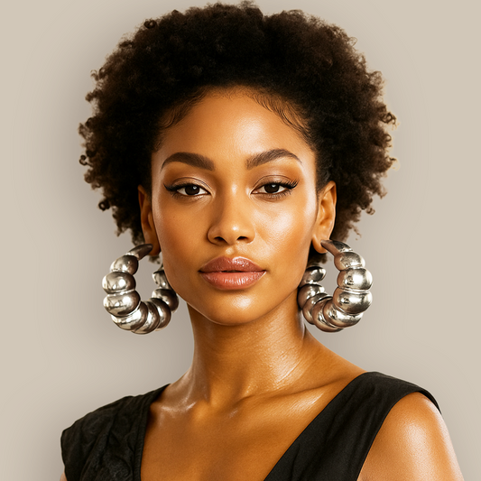 Braided Hoops / Silver