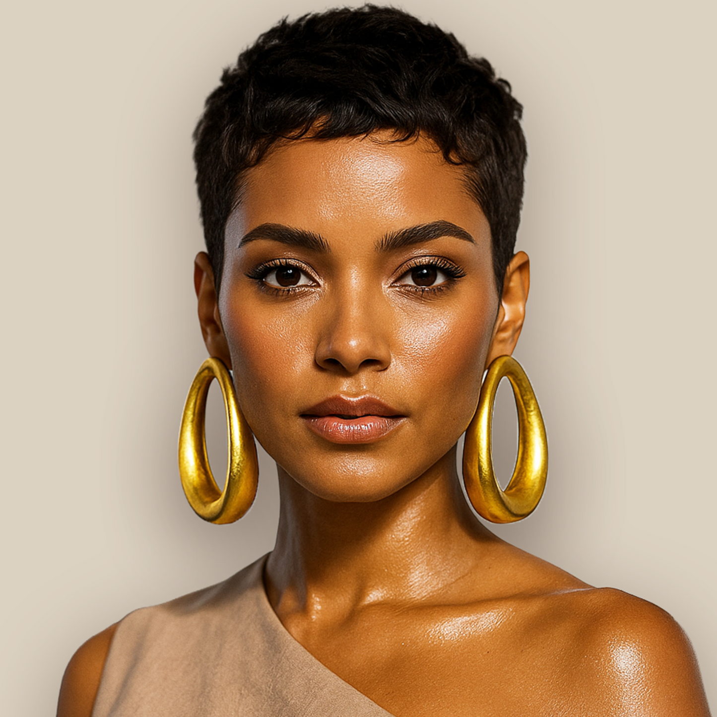 Chunky  Hoop Earrings / Gold