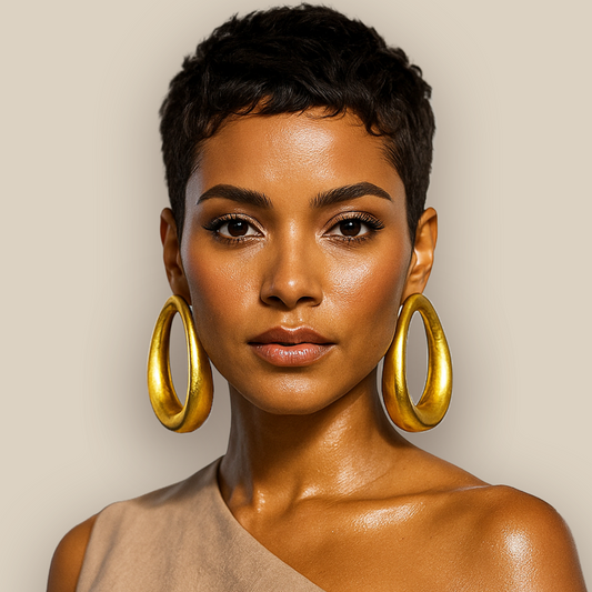Chunky  Hoop Earrings / Gold