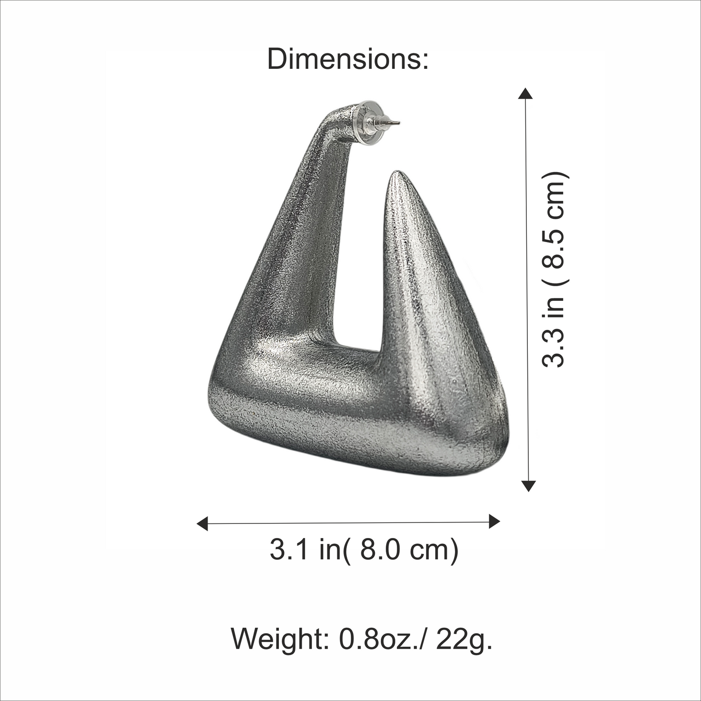 Pyramid Hoops / Silver