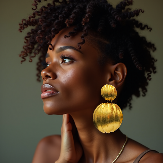 Pumpkin Earrings / Gold