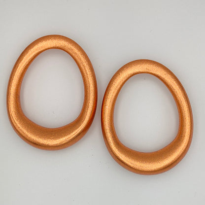 Chunky Hoop Earrings / Copper