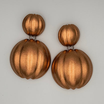 Pumpkin Earrings / Copper