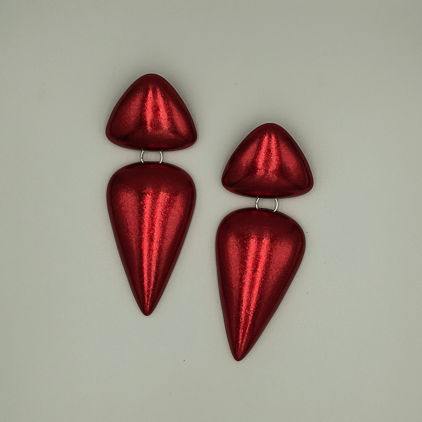 Spear Earrings / Red