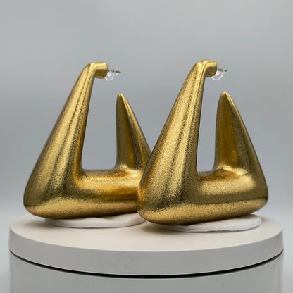 Pyramid Hoops / Gold