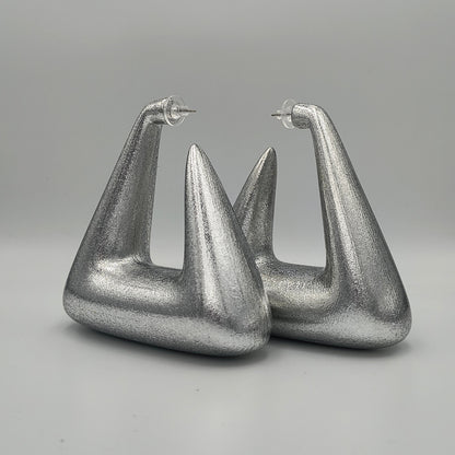 Pyramid Hoops / Silver