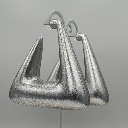 Pyramid Hoops / Silver
