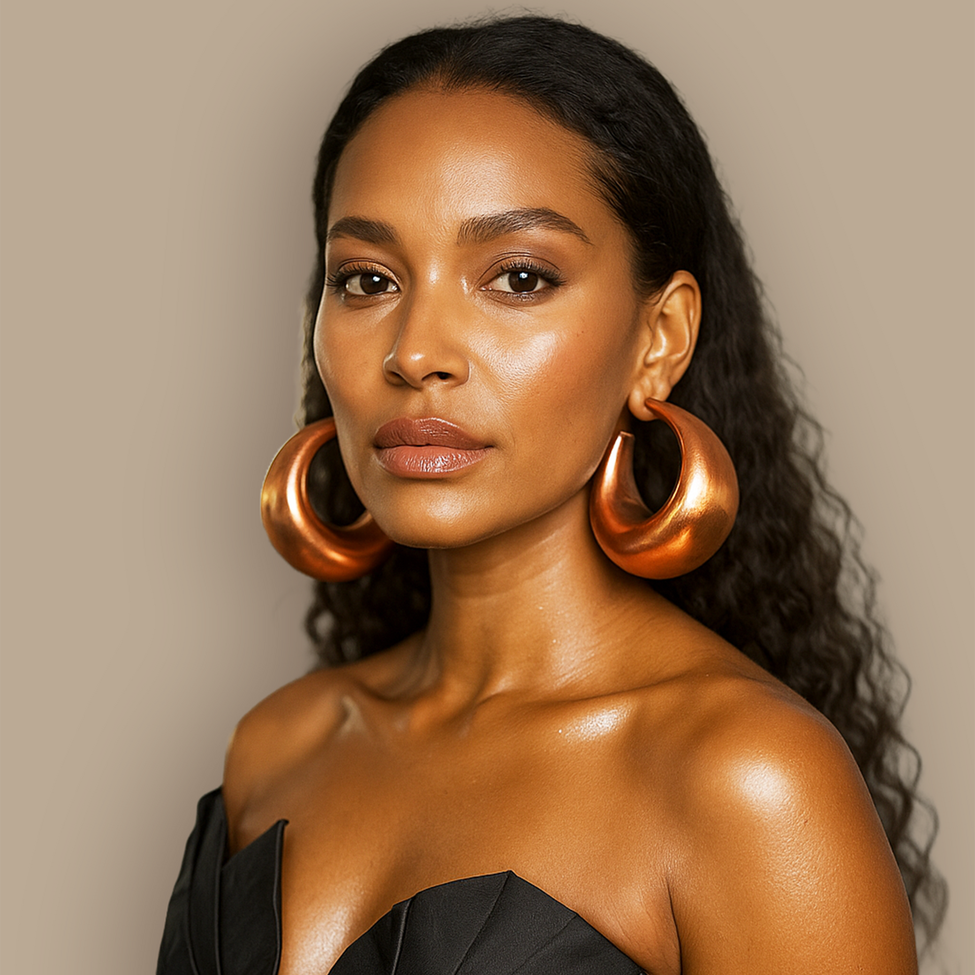 Extra lightweight Copper African Big Hoop Earrings – Tarja Jewelry
