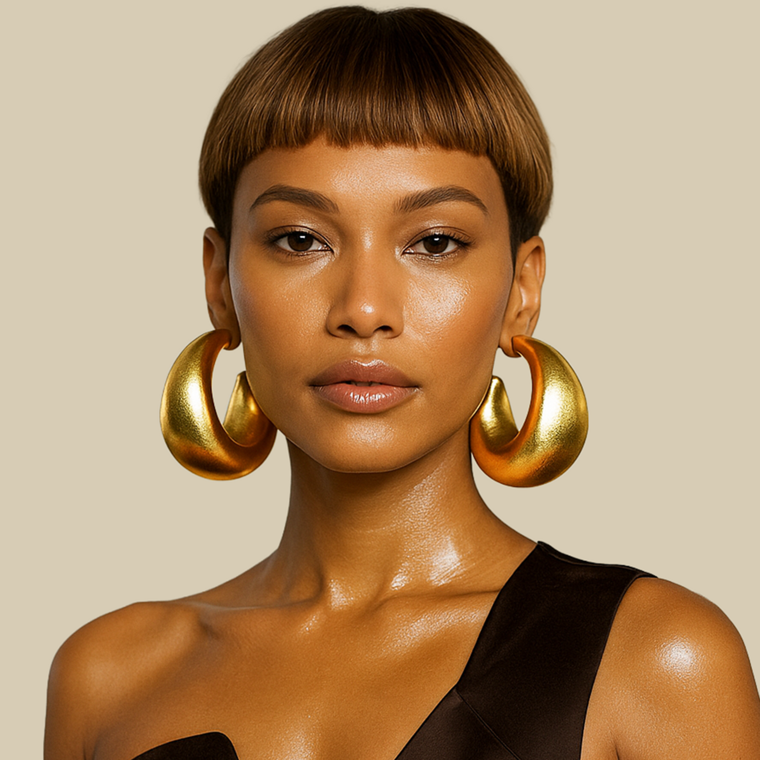 Extra lightweight Gold African Big Hoop Earrings – Tarja Jewelry Extra lightweight Gold African Big Hoop Earrings – Tarja Jewelry