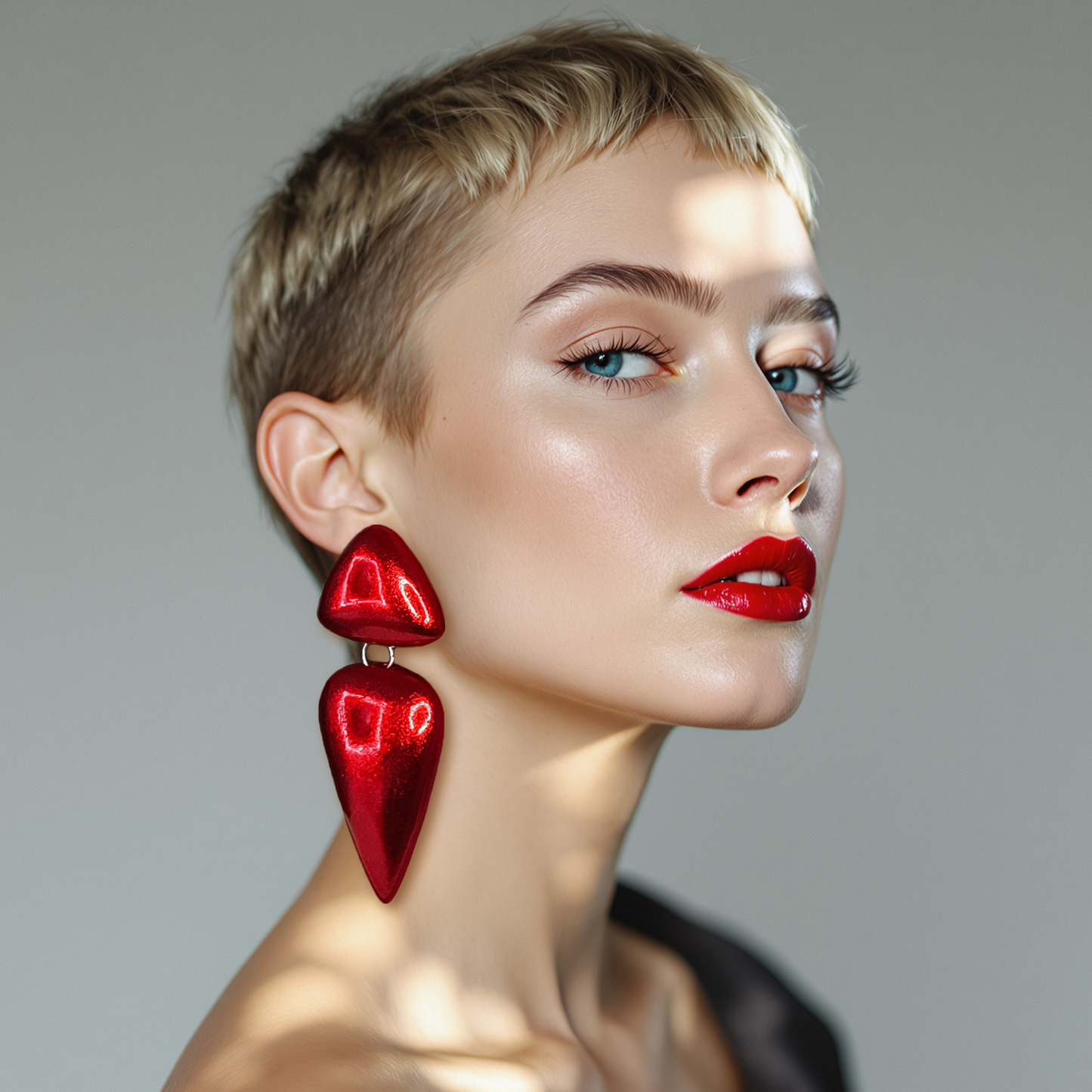 Spear Earrings / Red