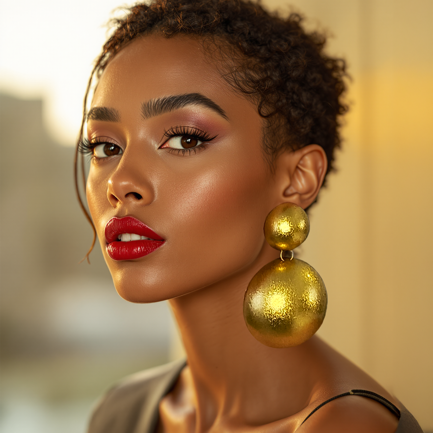 Balloons Earrings / Gold