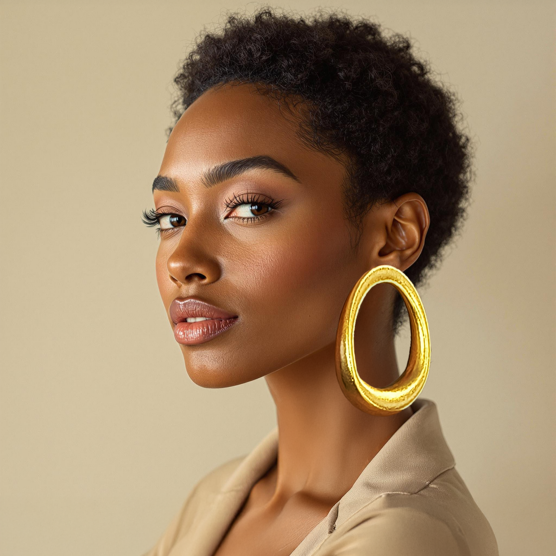 Gold Jewelry Extra Large Hoop Earrings Super Chunky Gold Hoop