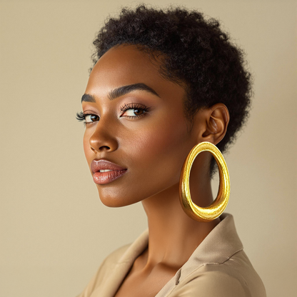 Chunky  Hoop Earrings / Gold