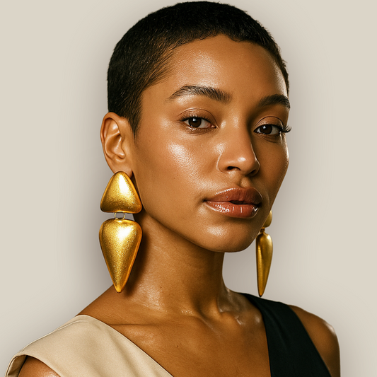 Spear Earrings / Gold
