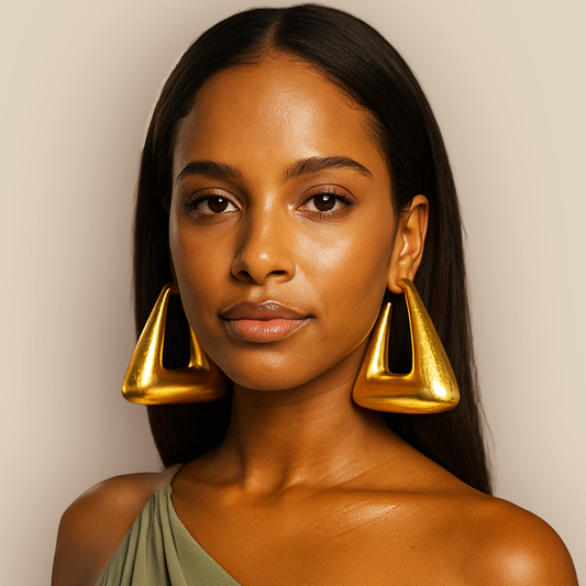 Pyramid Hoops / Gold