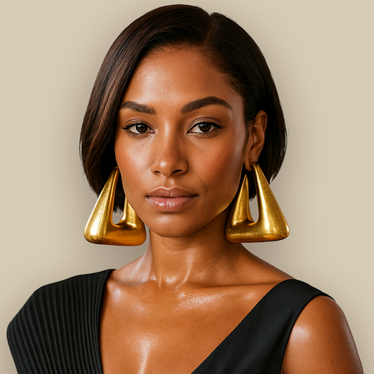 Pyramid Hoops / Gold