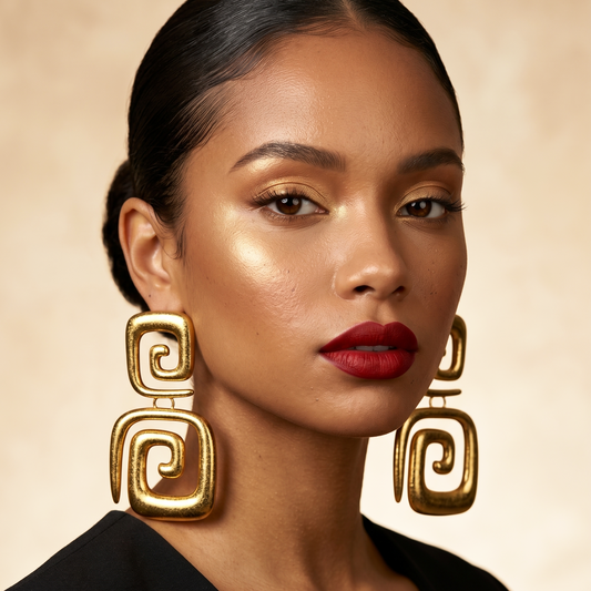 Shimmering Twists Earrings / Gold