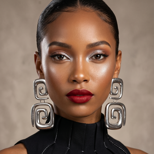 Shimmering Twists Earrings / Silver