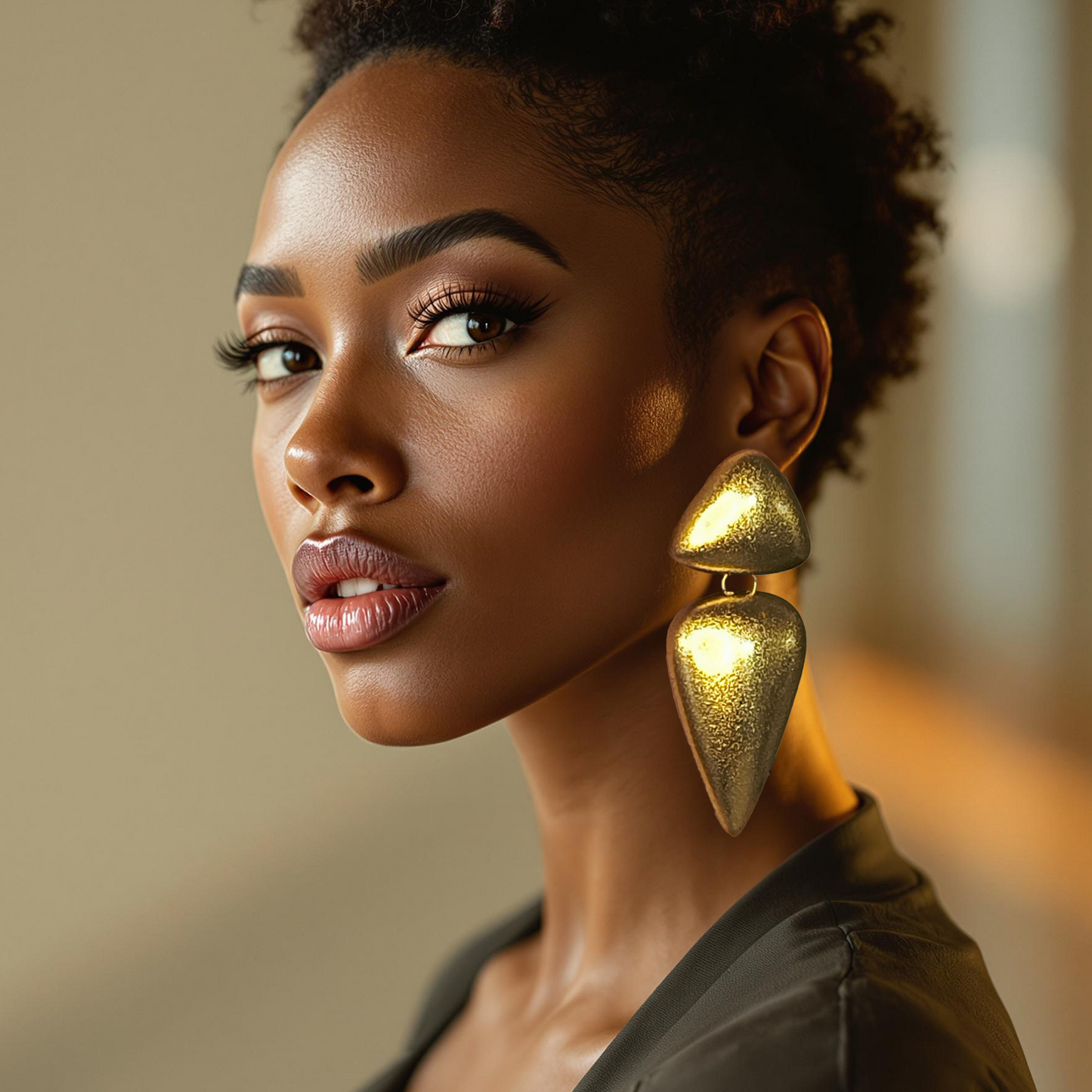 Spear Earrings / Gold