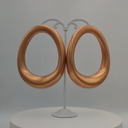 Chunky Hoop Earrings / Copper