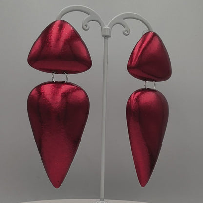 Spear Earrings / Red