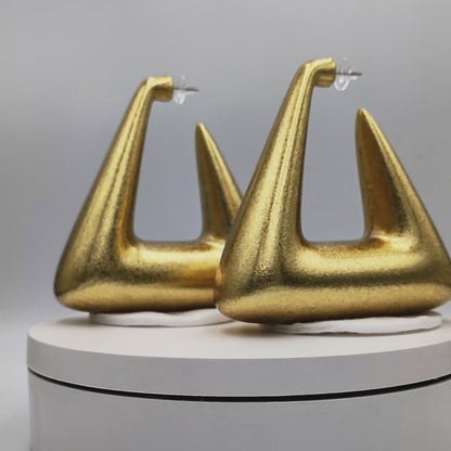 Pyramid Hoops / Gold